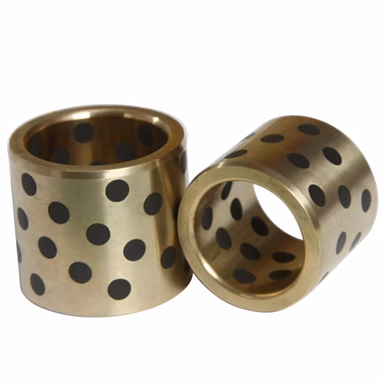 Schleuderguss Cuzn25al5 selbstschmierende Bronze-Gleitbuchse mit Graphit-Lagerbuchse nach Maß